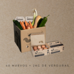 42 huevos + 2kg de verduras