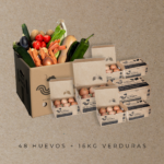 4 docenas + 16kg de verduras en dos entregas